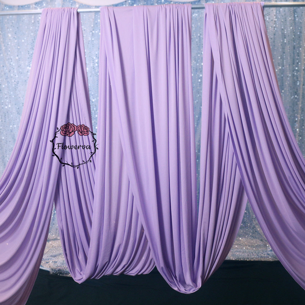 Draperie verticale élastique violet clair, décoration de fête et de mariage #18