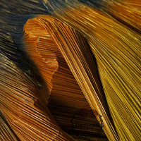 Tissu à Texture plissée et dégradé, jaune, Orange, bleu, or chaud, estampage, décoration de mariage