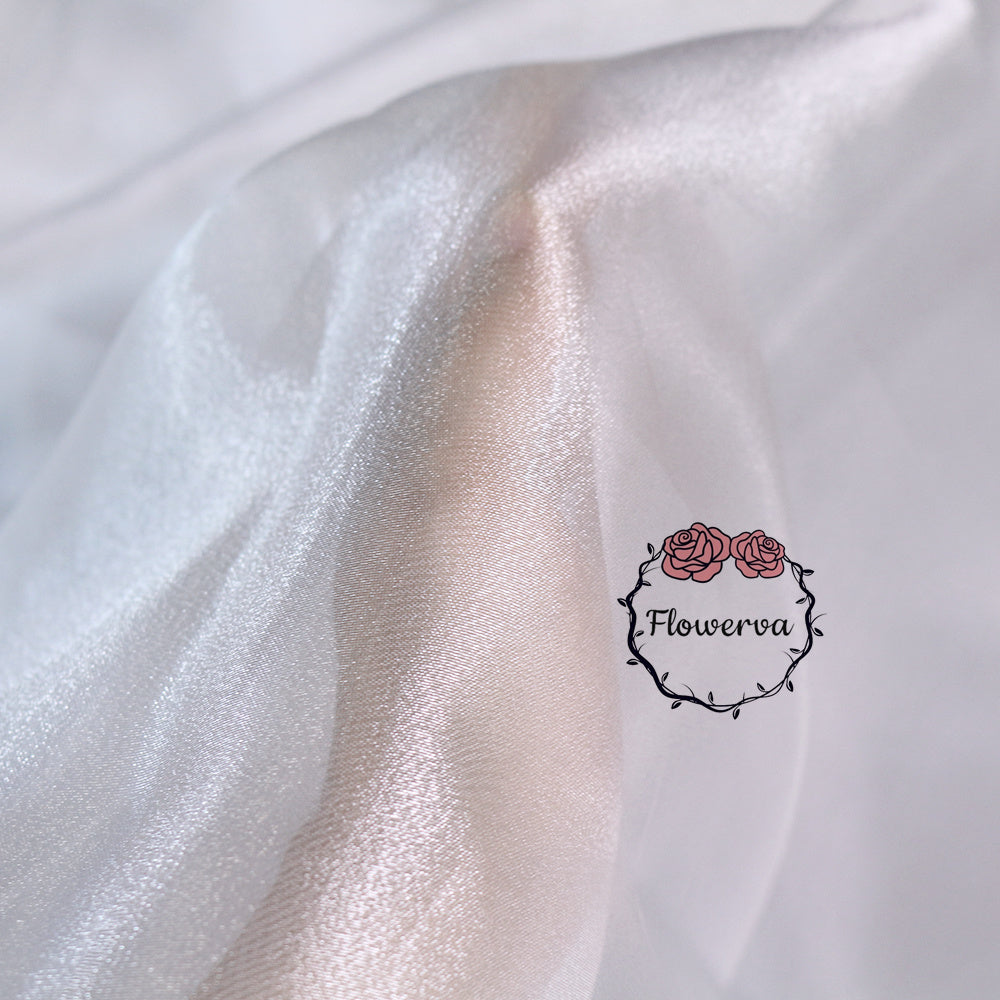 Flowerva – tissu en Organza de soie rose, fin et doux, pour décoration de mariage, conception de robe 