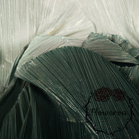 Tissu à Texture plissée et dégradé, vert noirâtre, or chaud, estampage, décoration de mariage