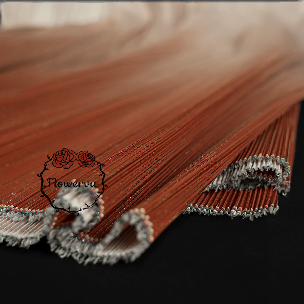 Brique classée rouge or chaud estampage rides plissage Texture tissu décoration de mariage
