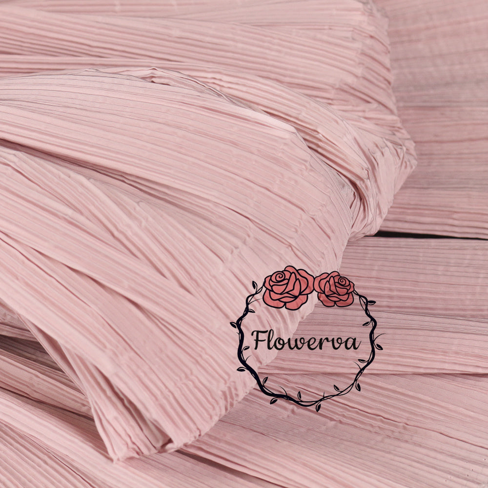 Tissu de gravure de décoration plissé Flowerva gris rose