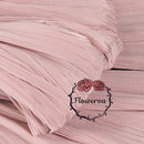 Flowerva Light Gray Pink Flowerva Pleated Decoration Printmaking Fabric