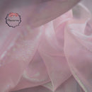 Flowerva cristal brillant Organza perle rose robe de mariée/décoration Design tissu 