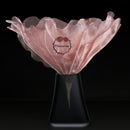 Flowerva DIY Bean Paste Pink Peony Crystal Silk Organza Fabric Table Flower/Wedding Decoration