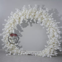 Flowerva White Semi-Circular Cherry Blossom Arch Wedding&Event Stage Background Decora