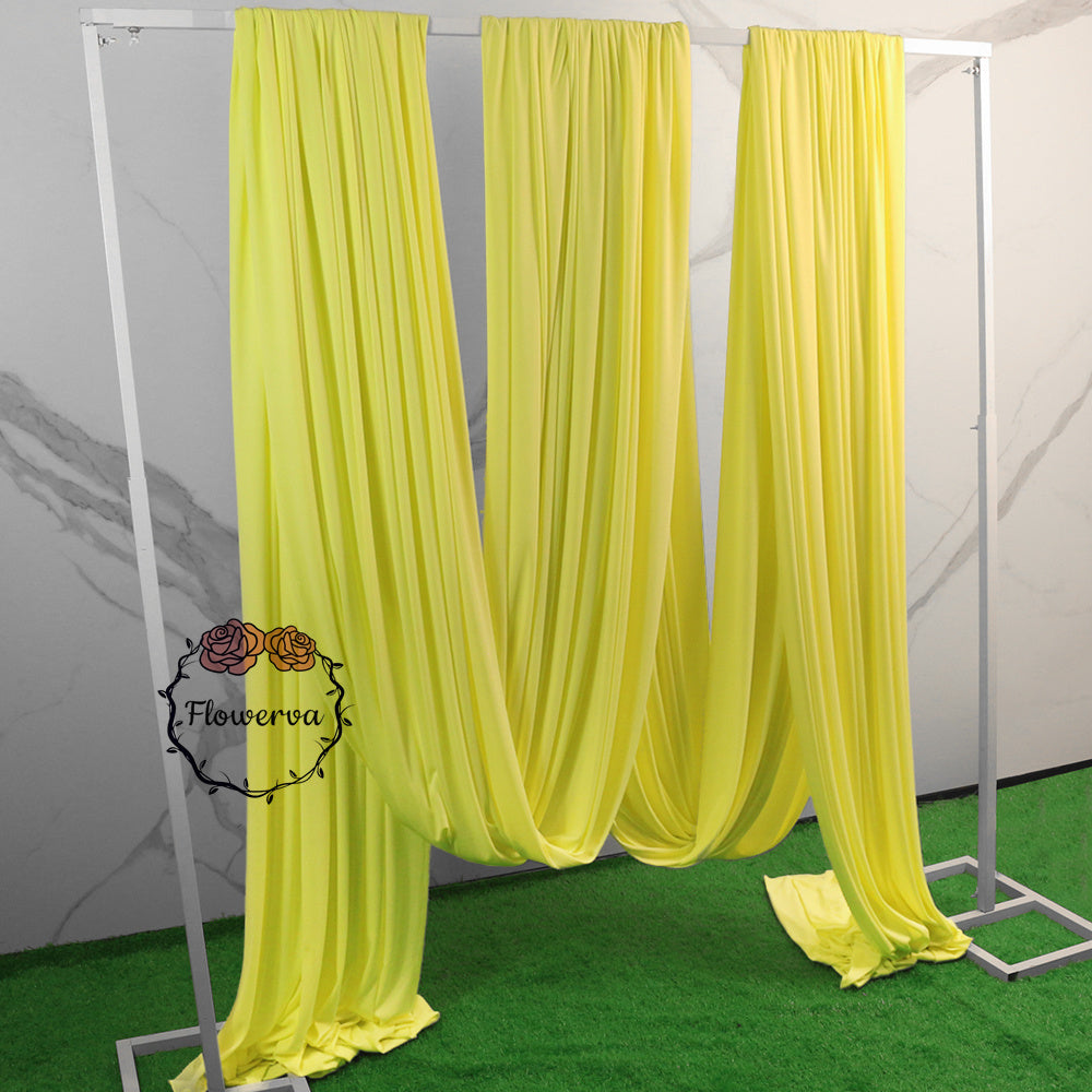 Flowerva Lemon Yellow Milk Silk Elastic Drapery Wedding&Party Scene Decoration