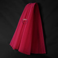 Rose Red Great Pleated Organza Crinkle Fabric 6324