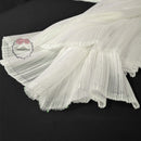 Pearlescent White Yarn Texture Wrinkle Luminous Fabric Wedding Style Stage Decoration Floral Fabric