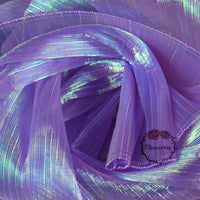 Deep Purple Mermaid Texture Pleated Organza Fabric Wedding Decoration Wedding Dress Design