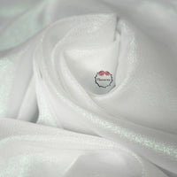 Flowerva cristal brillant Organza perle blanc robe de mariée/décoration Design tissu 