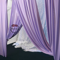 Draperie verticale élastique violet clair, décoration de fête et de mariage #18