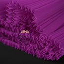 Rosy Purple Great Pleated Organza Crinkle Fabric 6324