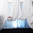 White Elastic Milk Silk Drapery Wedding Background Decoration #227