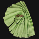 Flowerva Green Flowerva Pleated Decoration Printmaking Fabric