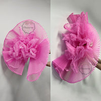 Barbie Pink Great Pleated  Organza Crinkle Fabric 6324