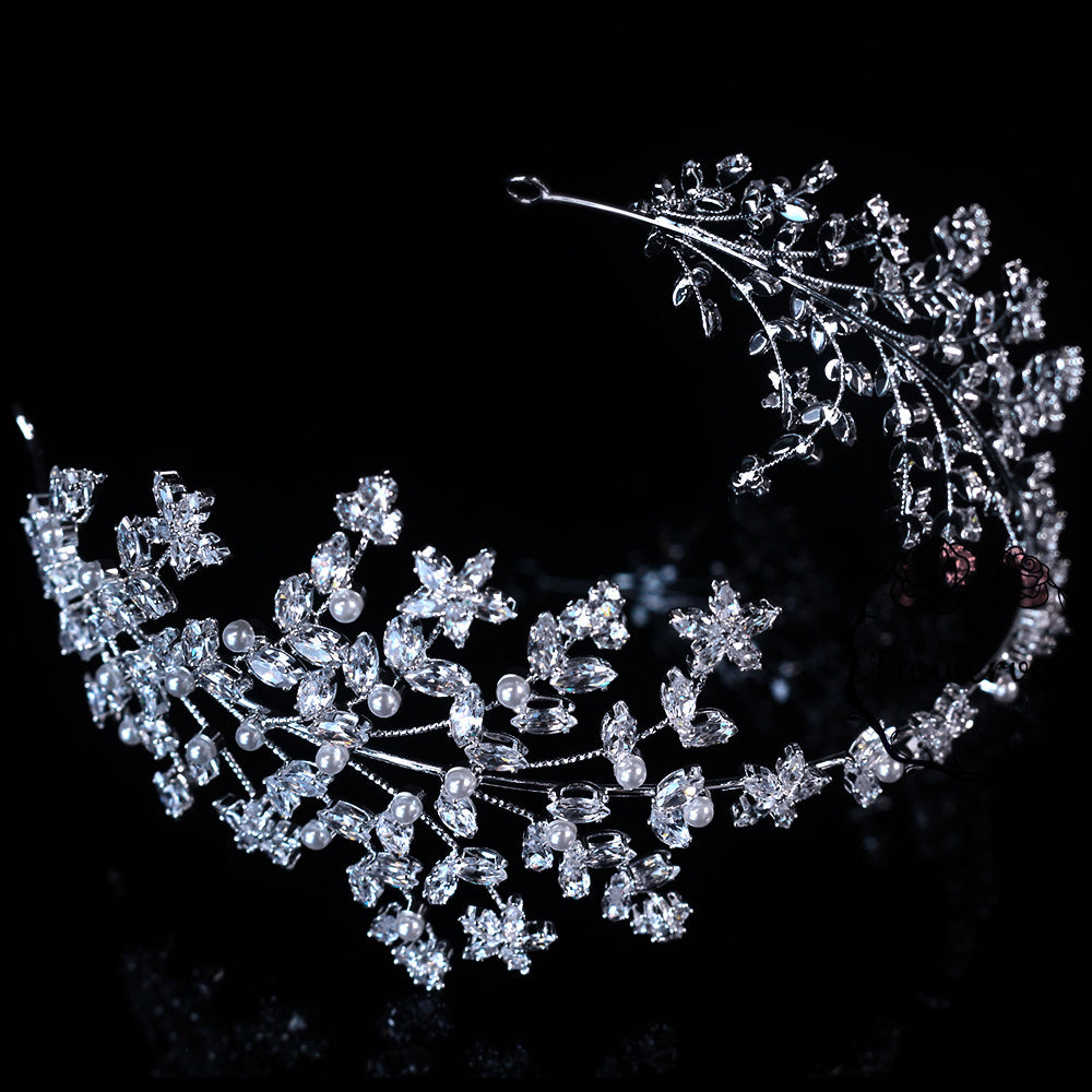 Flowerva High-End Creative Forest Style Bridal Crown Headband