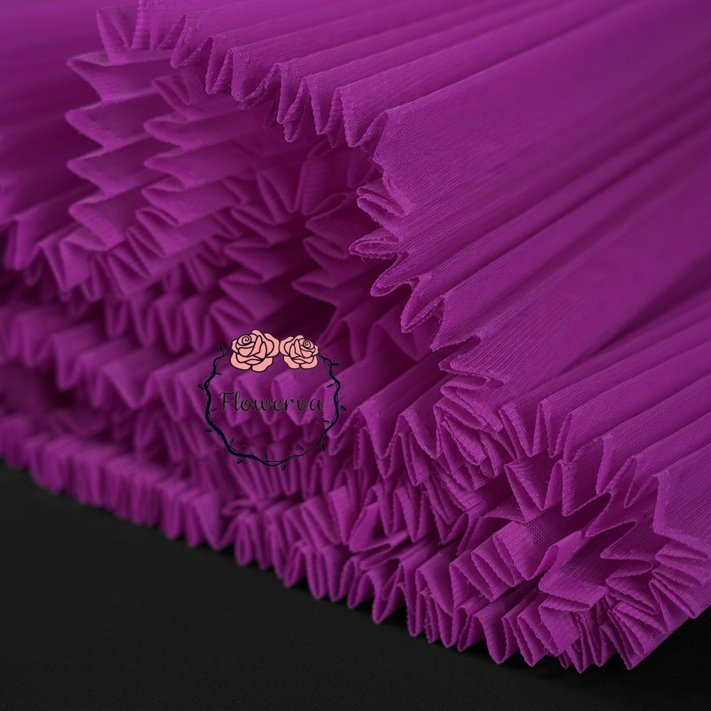 Rose Purple Pleated Fabric Plump Bouquet