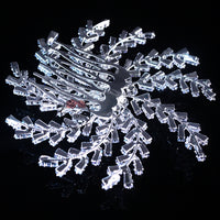 Flowerva Silver Shimmering Snowflake Diamond Hair Accessories