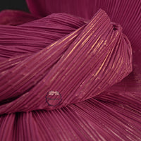 Rose Purple Hot Gold Stamping Wrinkle Pleating Texture Fabric Wedding Decoration
