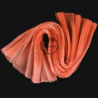 Flowerva Pomelo Pink Glossy Pleated Texture Wedding Dress Styling Fabric