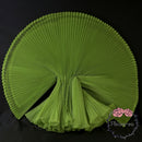 Avocado Green Great Organ Pleated Organza Crinkle Fabric 6324