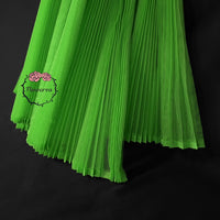 Grand tissu froissé en organza plissé vert herbe 6324