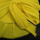 Tissu de gravure de décoration plissé Flowerva jaune citron