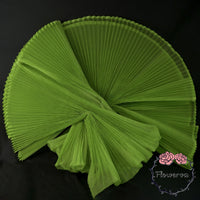 Avocado Green Great Organ Pleated Organza Crinkle Fabric 6324