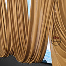 Light Brown Elastic Milk Silk Drapery Wedding Background Wall Decoration #95