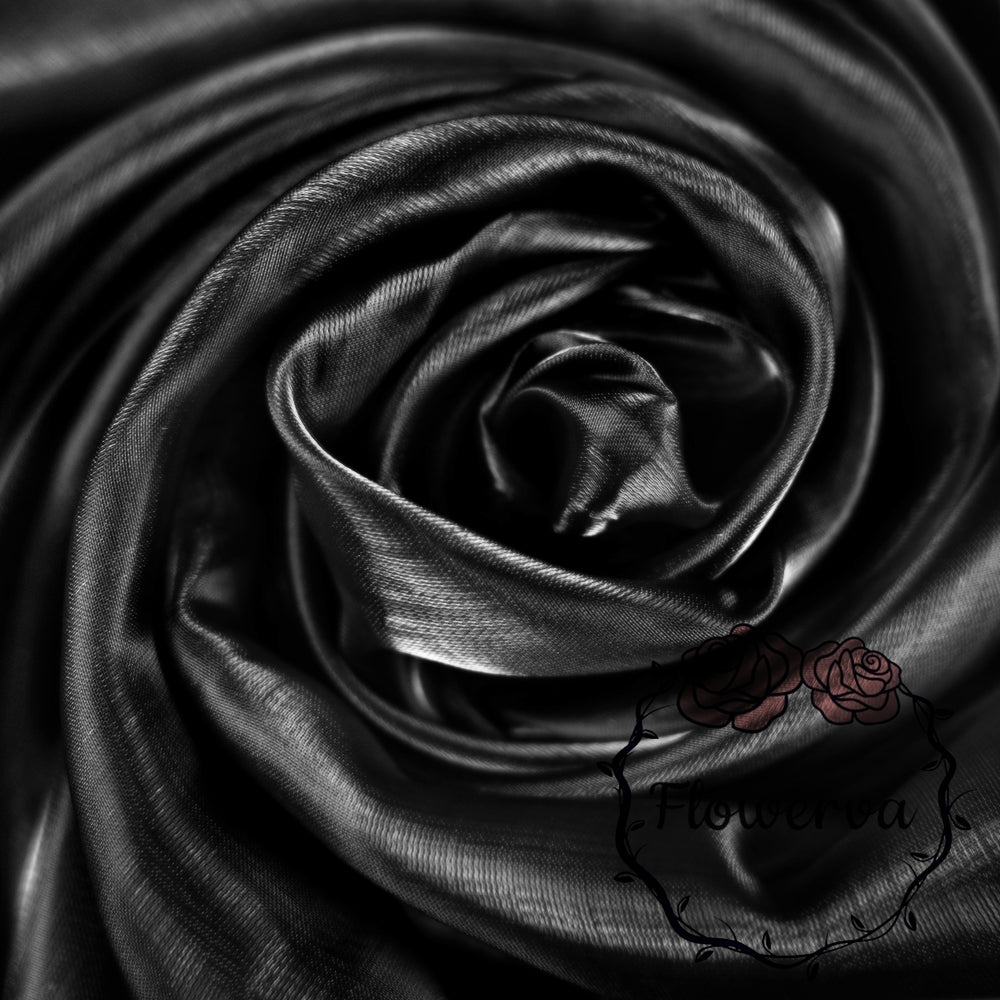 Flowerva – fil ondulé léger noir pur, tissu de décoration pour fête de mariage