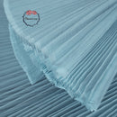 Clear Sky Blue Great Pleated  Organza Crinkle Fabric 6324