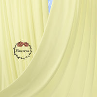 Cream Yellow Milk Silk Elastic Drapery Wedding&Party Scene Decoration # 529