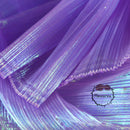 Tissu Organza plissé à Texture sirène violet foncé, décoration de mariage, conception de robe de mariée