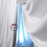 Draperie élastique en soie de lait blanche, décoration de fond de mariage #227