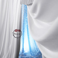 White Elastic Milk Silk Drapery Wedding Background Decoration #227