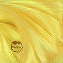 Tissu Organza plissé à Texture sirène jaune, décoration de mariage, conception de robe de mariée