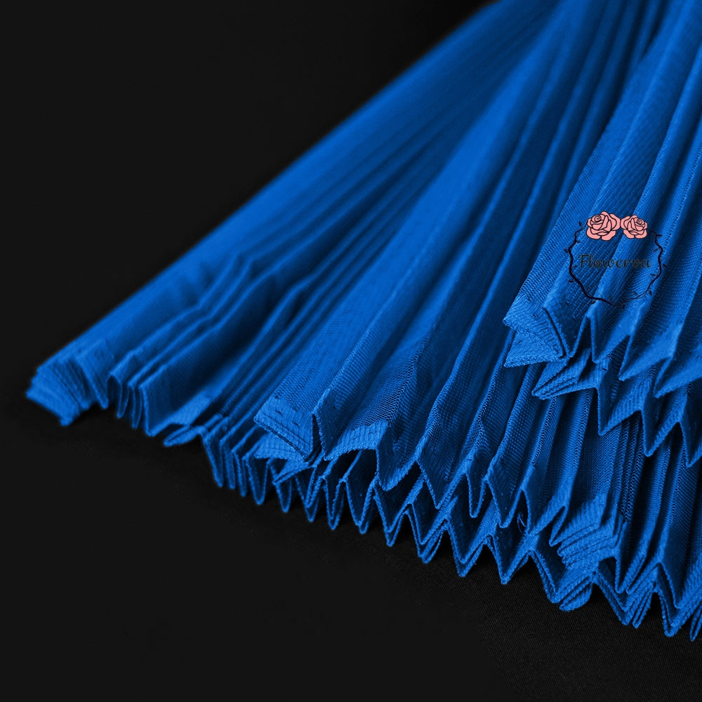 Klein Blue Great Pleated Organza Crinkle Fabric 6324
