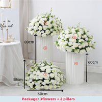 Flowerva Road guide rose artificial flower ball wedding decoration