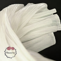 Pearlescent White Yarn Texture Wrinkle Luminous Fabric Wedding Style Stage Decoration Floral Fabric