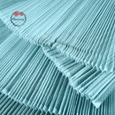 Bright Blue Great Pleated Organza Crinkle Fabric 6324