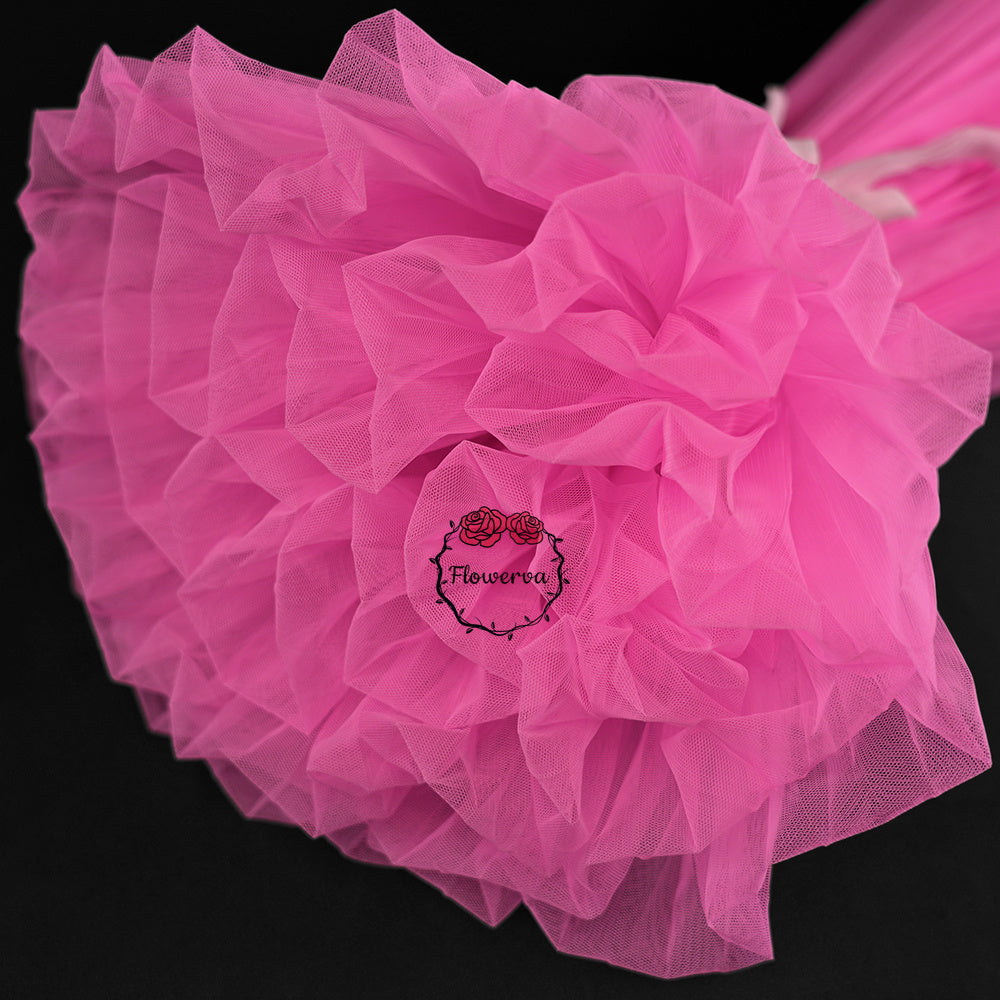 Barbie Pink Great Pleated  Organza Crinkle Fabric 6324