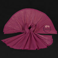 Rose violet or chaud estampage rides plissage Texture tissu décoration de mariage