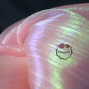 Flowerva Soft Pink Mermaid Texture Pleated Organza Fabric Wedding Decoration Wedding Dress Design