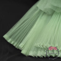 Light Green  Great Pleated Organza Crinkle Fabric 6324