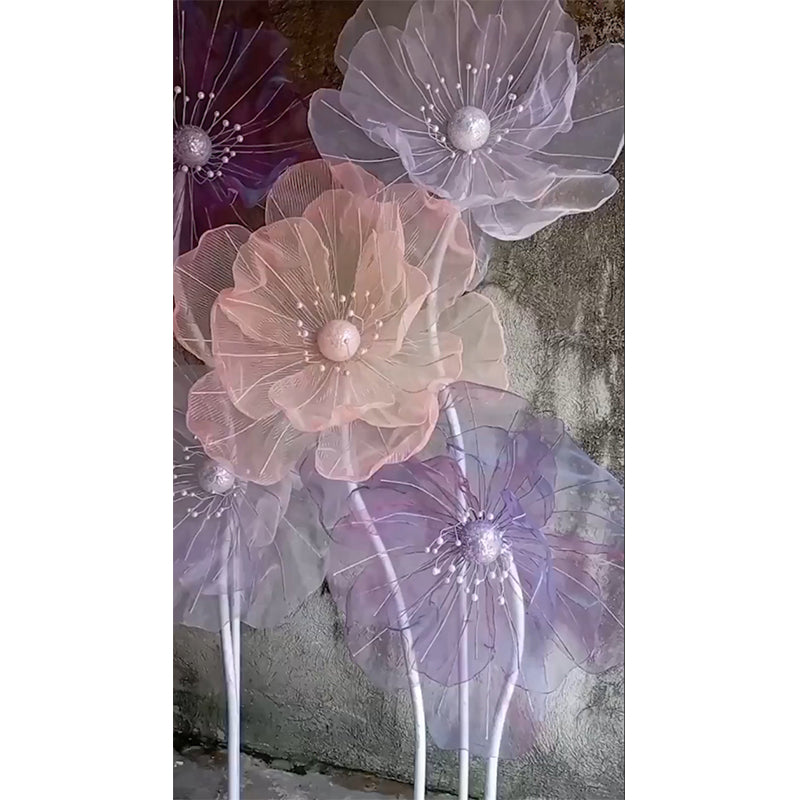 Tissu tournesol couleur sirène à 6 fleurs