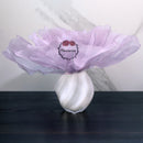 Flowerva DIY Purple Peony Crystal Silk Organza Fabric Table Flower/Wedding Decoration