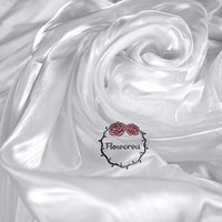 Flowerva Pure White Water Light Ripple Yarn Wedding Party Decorate Fabric