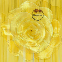 Flowerva "Dazzling Yellow Rose" Wedding&Party Stage Background Fabric Decoration