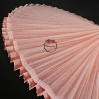 Flowerva Shrimp Pink Great Pleated Organza Crinkle Fabric 6324